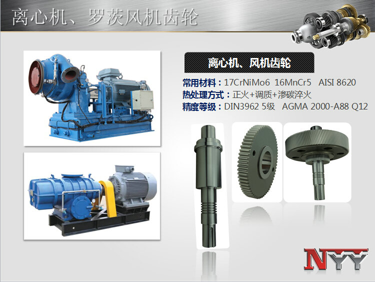 離心機、風機齒輪